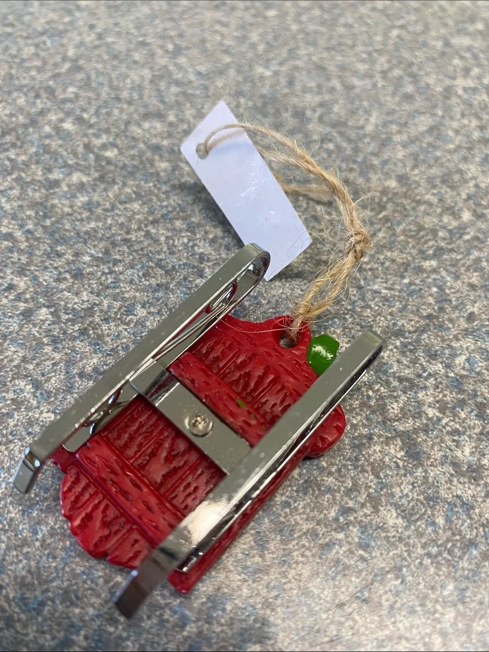 GANZ NEW Red Sled with Snowman Ornament with name (Kirsten)